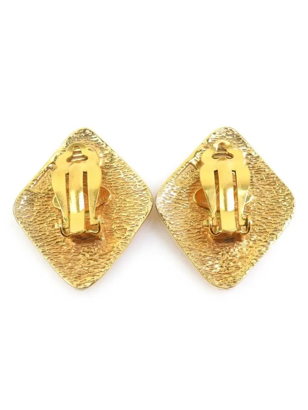 Auth Chanel Cc Logo Earrings Gold Metal #294128C34B